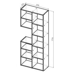 Стеллаж Элемент-2 (дуб сонома) в Игриме - igrim.mebel24.online | фото 5