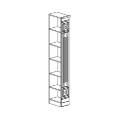 Стеллаж (торцевой) №190 "Лючия" Дуб оксфорд серый в Игриме - igrim.mebel24.online | фото 2