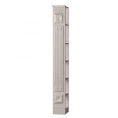 Стеллаж (торцевой) №190 "Лючия" Дуб оксфорд серый в Игриме - igrim.mebel24.online | фото