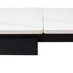 Стол FORIO 160 MATT WHITE MARBLE SOLID CERAMIC / BLACK, ®DISAUR в Игриме - igrim.mebel24.online | фото 3