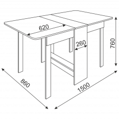 Стол-книжка прямая в Игриме - igrim.mebel24.online | фото 6