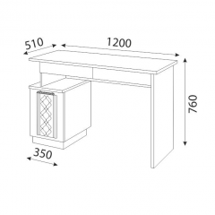 Стол прямой М17 Тиффани в Игриме - igrim.mebel24.online | фото 2