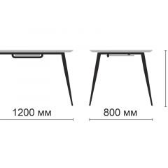 Стол раздвижной Корсика В1 (Бискайская сосна/черный) в Игриме - igrim.mebel24.online | фото 2