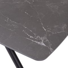 Стол RIVOLI 140 MATT BLACK MARBLE SOLID CERAMIC / BLACK, ®DISAUR в Игриме - igrim.mebel24.online | фото 10