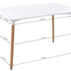 Стол деревянный Table 110 white / wood в Игриме - igrim.mebel24.online | фото 2