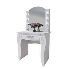 Стол туалетный Розалия №12 + ПОДСВЕТКА (лиственница белая, омела) в Игриме - igrim.mebel24.online | фото 1
