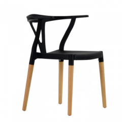 Стул Barneo N-218 Wishbone интерьерный кухонный черный в Игриме - igrim.mebel24.online | фото 1
