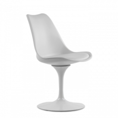 Стул Barneo N-8 Tulip style белый с белой подушкой в Игриме - igrim.mebel24.online | фото 1