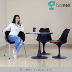 Стул Barneo N-8 Tulip style черный с черной подушкой в Игриме - igrim.mebel24.online | фото 4