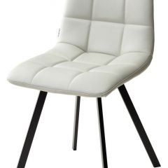 Стул CHILLI SQUARE HK017-03 светло-серый, PU/ черный каркас М-City в Игриме - igrim.mebel24.online | фото