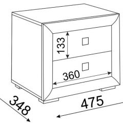 Тумба прикроватная Глэдис М30 (ЯШС/Белый) в Игриме - igrim.mebel24.online | фото 2