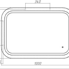 Зеркало Elis 100 white с подсветкой Sansa (SEe1045Z) в Игриме - igrim.mebel24.online | фото 7