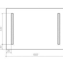 Зеркало Good Light 2-100 с подсветкой Домино (GL7016Z) в Игриме - igrim.mebel24.online | фото 3