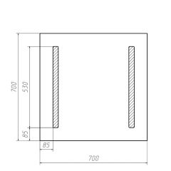 Зеркало Good Light 2-70 с подсветкой Домино (GL7012Z) в Игриме - igrim.mebel24.online | фото 6