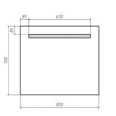 Зеркало Good Light 80 с подсветкой Домино (GL7008Z) в Игриме - igrim.mebel24.online | фото 2