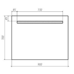 Зеркало Good Light 90 с подсветкой Домино (GL7009Z) в Игриме - igrim.mebel24.online | фото 2