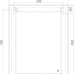 Зеркало Каракас 900х700 с подсветкой Домино (GL7043Z) в Игриме - igrim.mebel24.online | фото 8