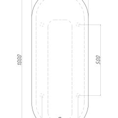 Зеркало Кито 1000х400 с подсветкой Домино (GL7047Z) в Игриме - igrim.mebel24.online | фото 2