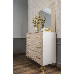 Зеркало ППУ Lara (бежевый глянец) в Игриме - igrim.mebel24.online | фото 3