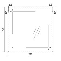 Зеркало Ray 70 black с подсветкой Sansa (SR1038Z) в Игриме - igrim.mebel24.online | фото 6