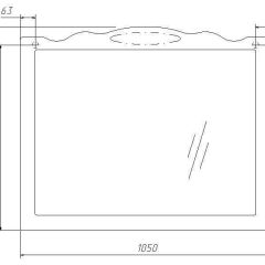 Зеркало RICH 105 Белое Дерево Домино (DR6007Z) в Игриме - igrim.mebel24.online | фото 3