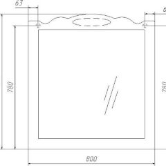 Зеркало RICH 80 Белое Дерево Домино (DR6006Z) в Игриме - igrim.mebel24.online | фото 6