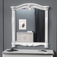 Зеркало в раме (12.150) Грация (белый/серебро) в Игриме - igrim.mebel24.online | фото