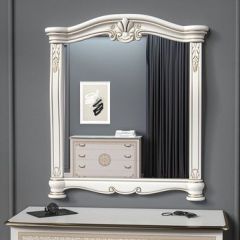 Зеркало в раме (12.150) Грация (белый/золото) в Игриме - igrim.mebel24.online | фото