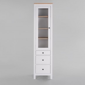 2.08.07.120.14 САГА шкаф с витриной 50 белый/ясень RU в Игриме - igrim.mebel24.online | фото 2