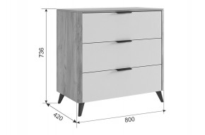 АДАМ К2 Спальный гарнитур (графит) в Игриме - igrim.mebel24.online | фото 5