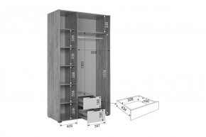 АДАМ Спальный гарнитур (модульный) белое дерево в Игриме - igrim.mebel24.online | фото 15