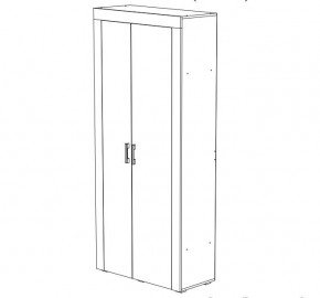 Ангара Шкаф 2-х створчатый (Графит/дуб юкон) в Игриме - igrim.mebel24.online | фото