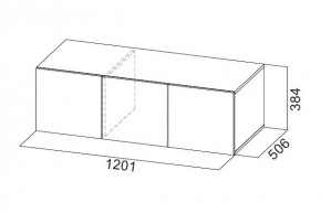 Антресоль 1200 «ШК-5» Белый текстурный в Игриме - igrim.mebel24.online | фото 3