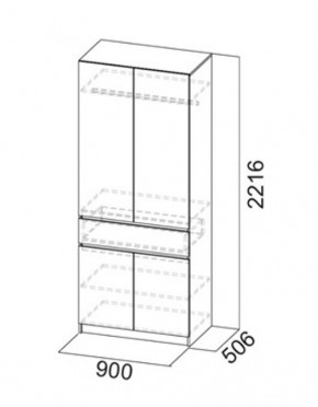 АВИНЬОН Прихожая Шкаф 2-х створчатый с ящиком в Игриме - igrim.mebel24.online | фото 3