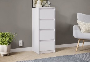 АЙДЕН КМ06-400 Комод 4 ящика (белый) в Игриме - igrim.mebel24.online | фото
