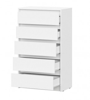 АЙДЕН КМ06-700 Комод 5 ящиков (белый) в Игриме - igrim.mebel24.online | фото 2