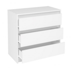 АЙДЕН КМ06-800 Комод 3 ящика (белый) в Игриме - igrim.mebel24.online | фото 2