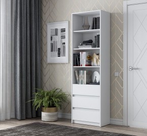 АЙДЕН СТЛ06-600 Стеллаж с 3 ящиками (белый) в Игриме - igrim.mebel24.online | фото