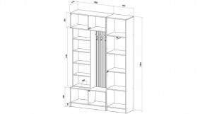 БАВАРИЯ Прихожая (дуб вотан/графит) в Игриме - igrim.mebel24.online | фото 2
