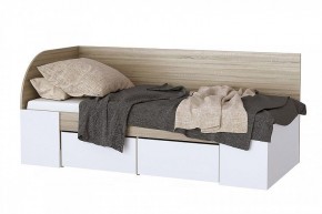 БЕАТРИС Кровать-софа (дуб сонома/белый глянец) в Игриме - igrim.mebel24.online | фото