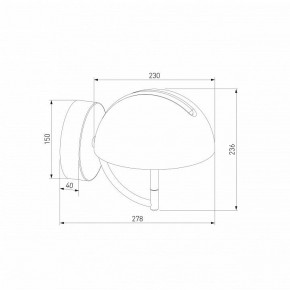 Бра Eurosvet Emisfero 50083/1 LED золото в Игриме - igrim.mebel24.online | фото 3