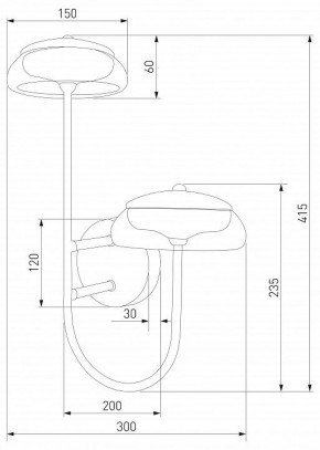 Бра Eurosvet Fungo 50388/2 LED черный в Игриме - igrim.mebel24.online | фото 5