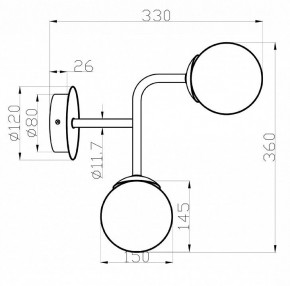 Бра Maytoni Erich MOD221-WL-02-G в Игриме - igrim.mebel24.online | фото 3