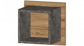 ДАЛЛАС Полка квадрат (цемент темный) в Игриме - igrim.mebel24.online | фото