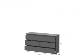 ДЕНВЕР Комод с ящиками (1,38м) Серия 2 (Графит серый) в Игриме - igrim.mebel24.online | фото 2