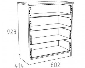 Детская Акварель Комод НМ 013.71-01 М (Капучино/Дуб Сонома) в Игриме - igrim.mebel24.online | фото 3