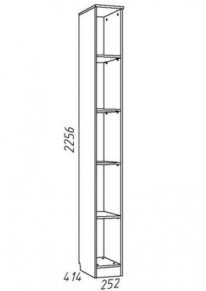 Детская Акварель Стеллаж НМ НМ 013.93 Дуб Сонома в Игриме - igrim.mebel24.online | фото 2