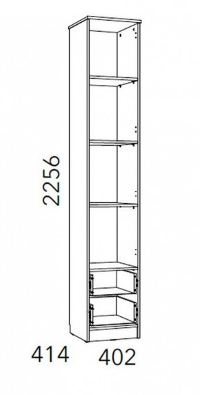 Детская Фанк Шкаф для белья с ящиками НМ 013.01-02 М1 в Игриме - igrim.mebel24.online | фото 3