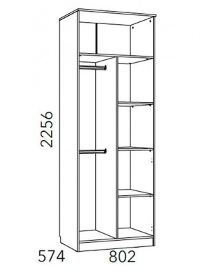 Детская Фанк Шкаф для одежды НМ 014.07 М в Игриме - igrim.mebel24.online | фото 3