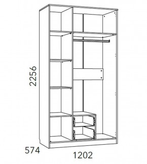 Детская Фанк Шкаф комбинированный НМ 013.08-01 М1 в Игриме - igrim.mebel24.online | фото 3